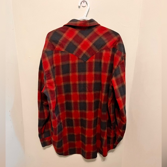 Stetson - Men’s XXL - Red & Blue Flannel Style - Pearl Snap Western Shirt - - Picture 9 of 14